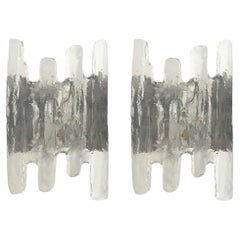 Pair of Midcentury Austrian Murano Glass "Faun" Wall Sconces by Kalmar, 1970s