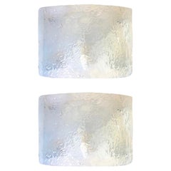 Pareja de apliques italianos de Murano iridiscente de Carlo Nason para Mazzega, años 70