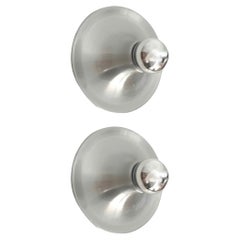Mid-Century Italian Pair of Metal Wall Sconces by Targetti Sankey, 1970s