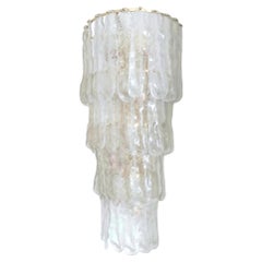 Unique Large Italian Midcentury Leaf Murano Wall Sconce by Mazzega, 1970s