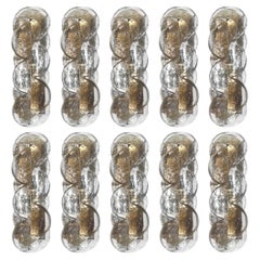 Austrian Midcentury Set of Ten Murano "Citrus" Wall Sconces by Kalmar, 1970s