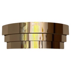 Midcentury Large Gold Metal Wall Sconce by Estiluz, Barcelona, 1980s