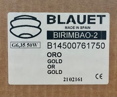 Postmodern Gold Metal Set of Six Flush Mounts by Blauet, Barcelona, 1980s