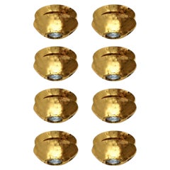 Conjunto de ocho apliques «Postmodern Gold» de Blauet, Barcelona, década de los 80