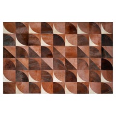 Electric Dance of Colour Circo Terracotta Customizable Rug Rectangle in Small