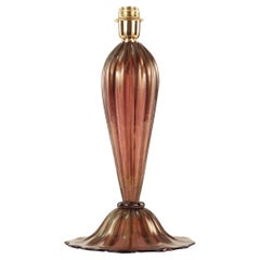 Artistic Table lamp, amethyst-gold Murano glass by Multiforme in stock