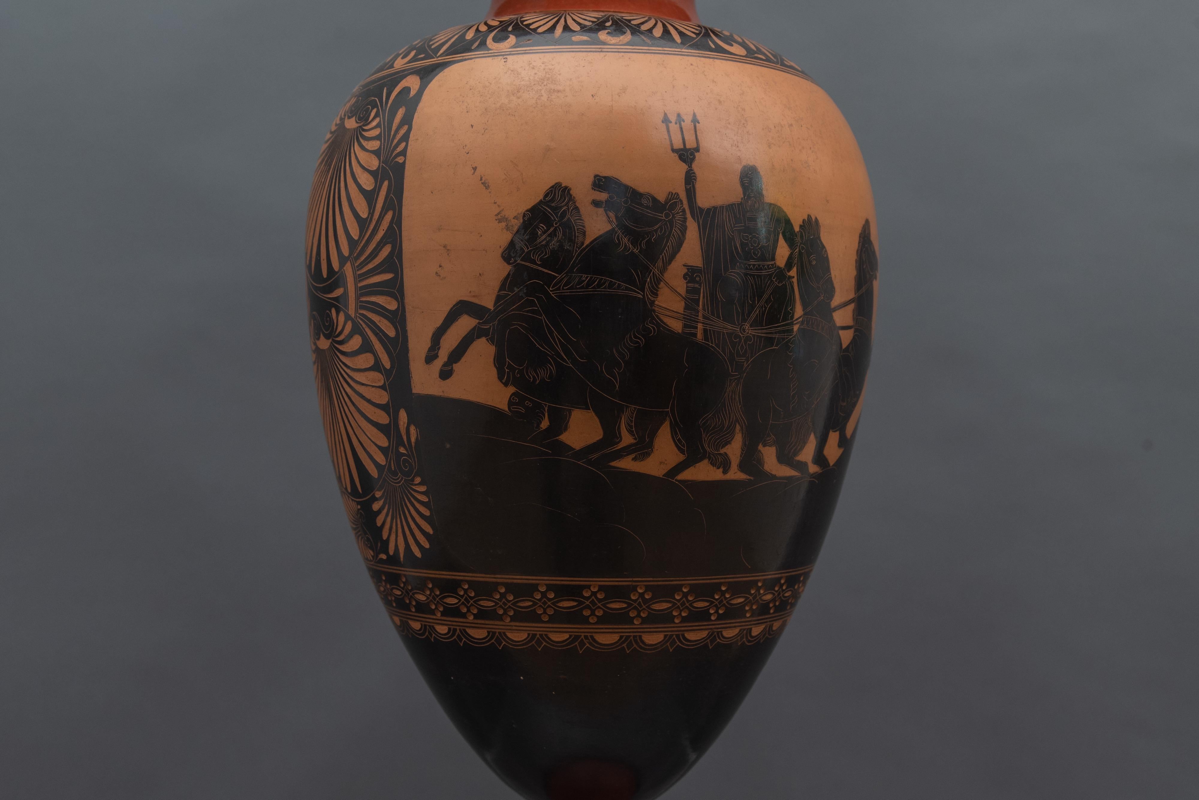 Credited Giustiniani Large Redware Neoclassical Terracotta Vase, 1840 5