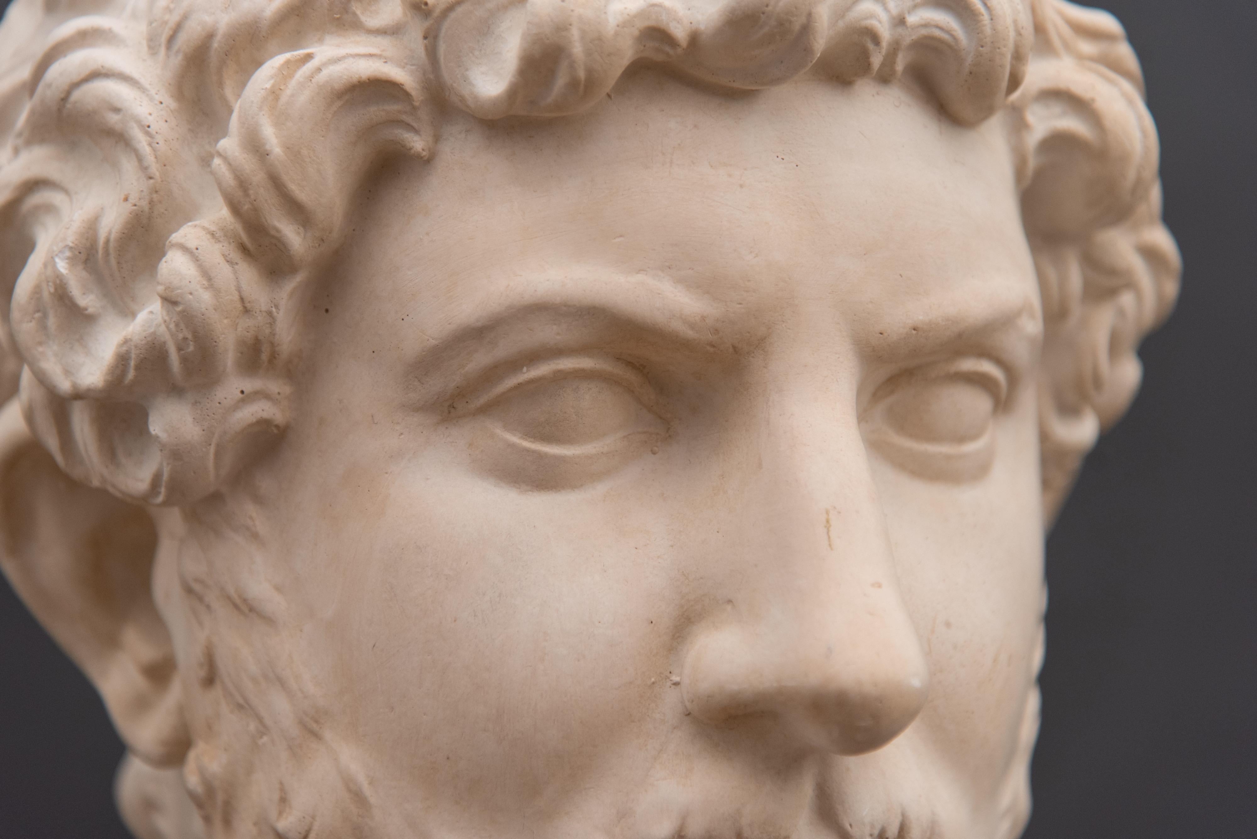 Mid-19th Century White Italian Neoclassical Plaster Bust Hadrian, 1860 6