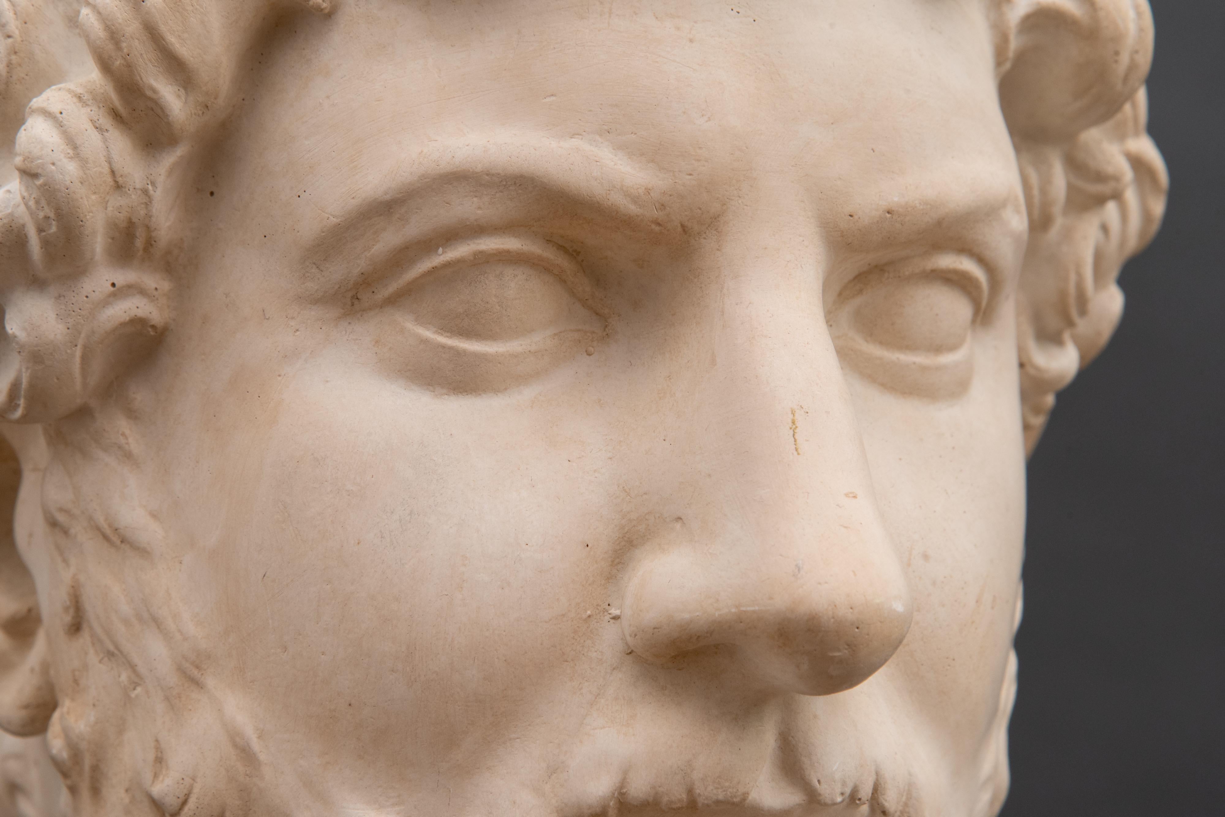 Mid-19th Century White Italian Neoclassical Plaster Bust Hadrian, 1860 4
