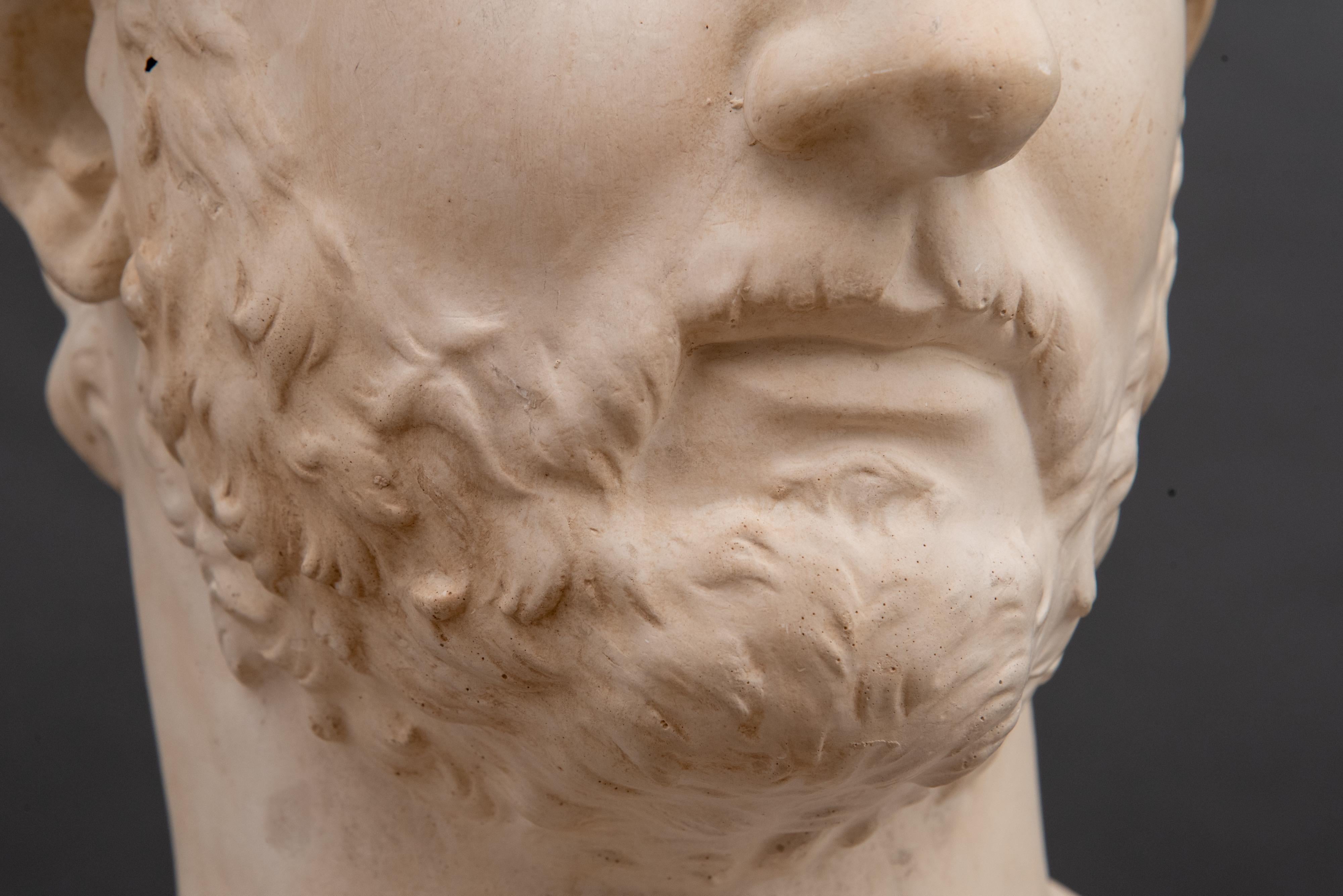 Mid-19th Century White Italian Neoclassical Plaster Bust Hadrian, 1860 5