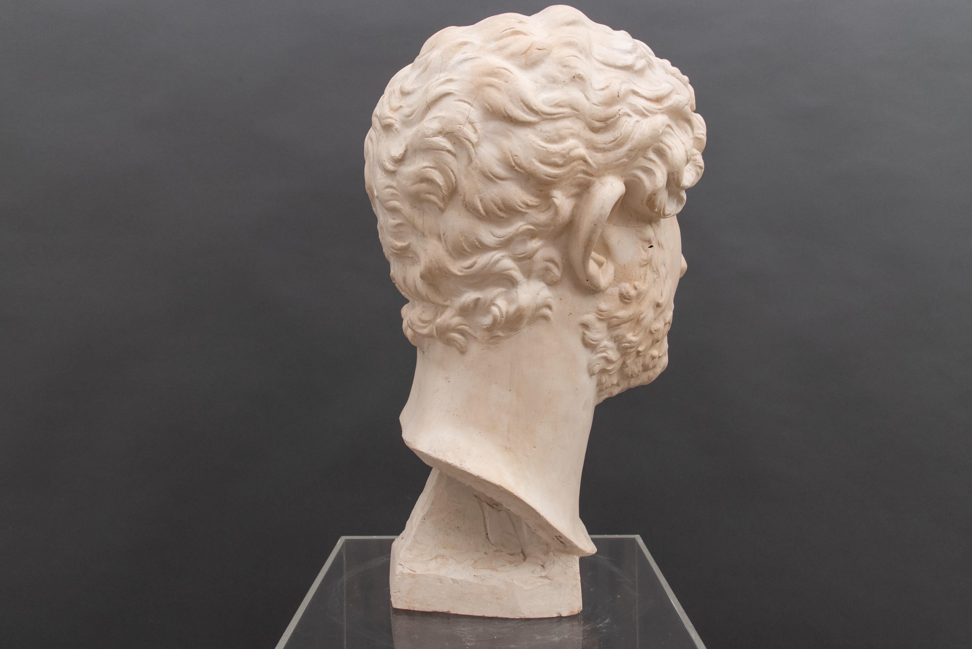 Mid-19th Century White Italian Neoclassical Plaster Bust Hadrian, 1860 7