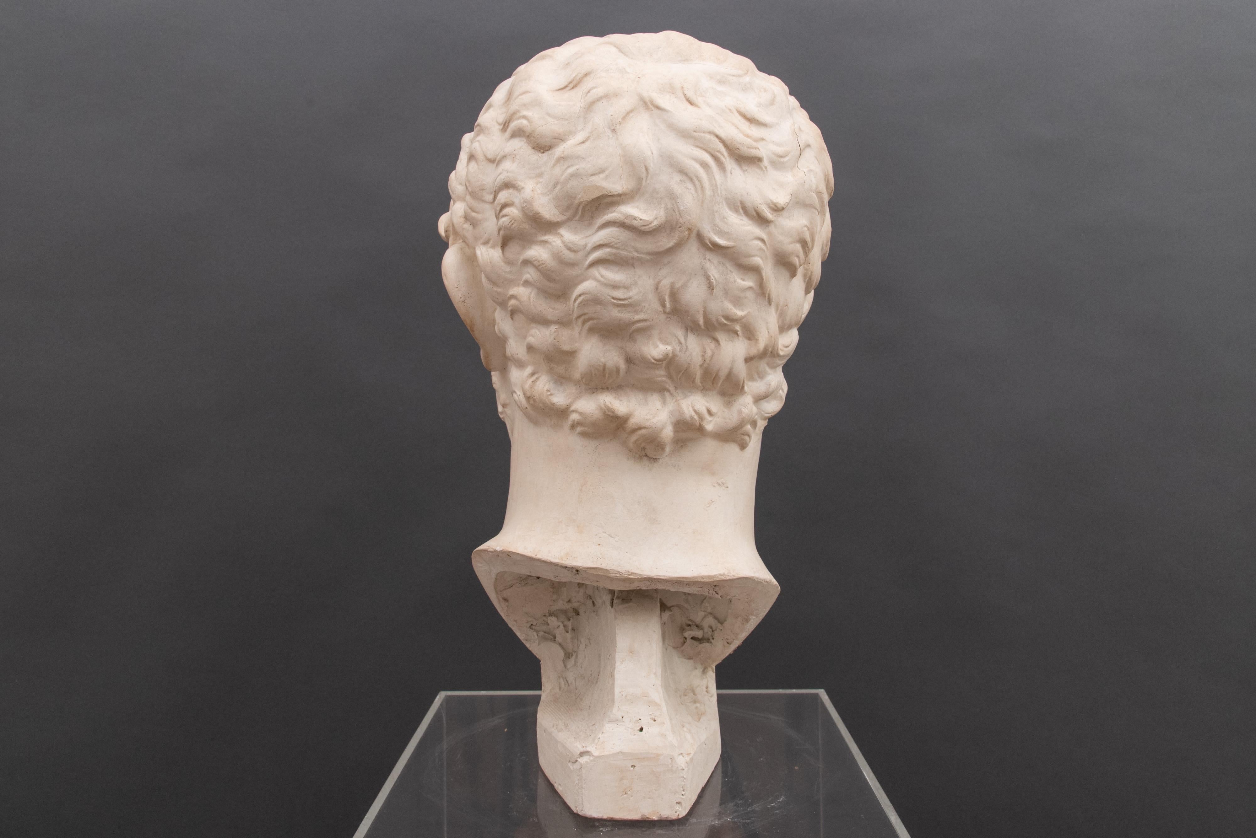 Mid-19th Century White Italian Neoclassical Plaster Bust Hadrian, 1860 9