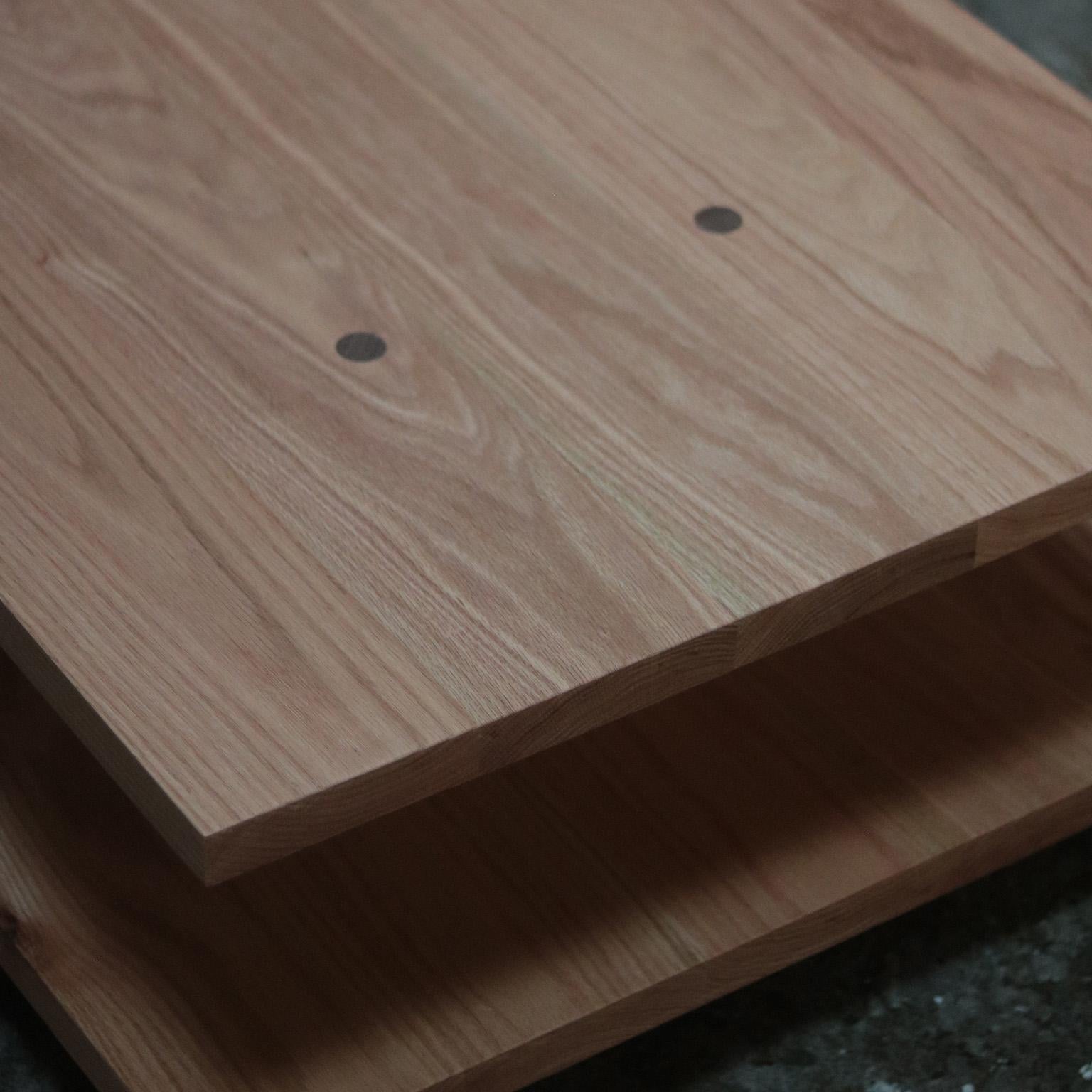 Canadian Burke Coffee Table In Oak With Walnut Details For Sale