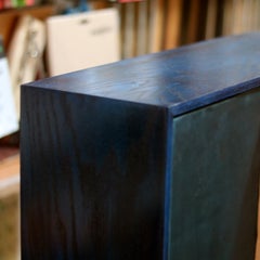 Alnayliu Cabinet With Leather Doors And Lacquer Finish
