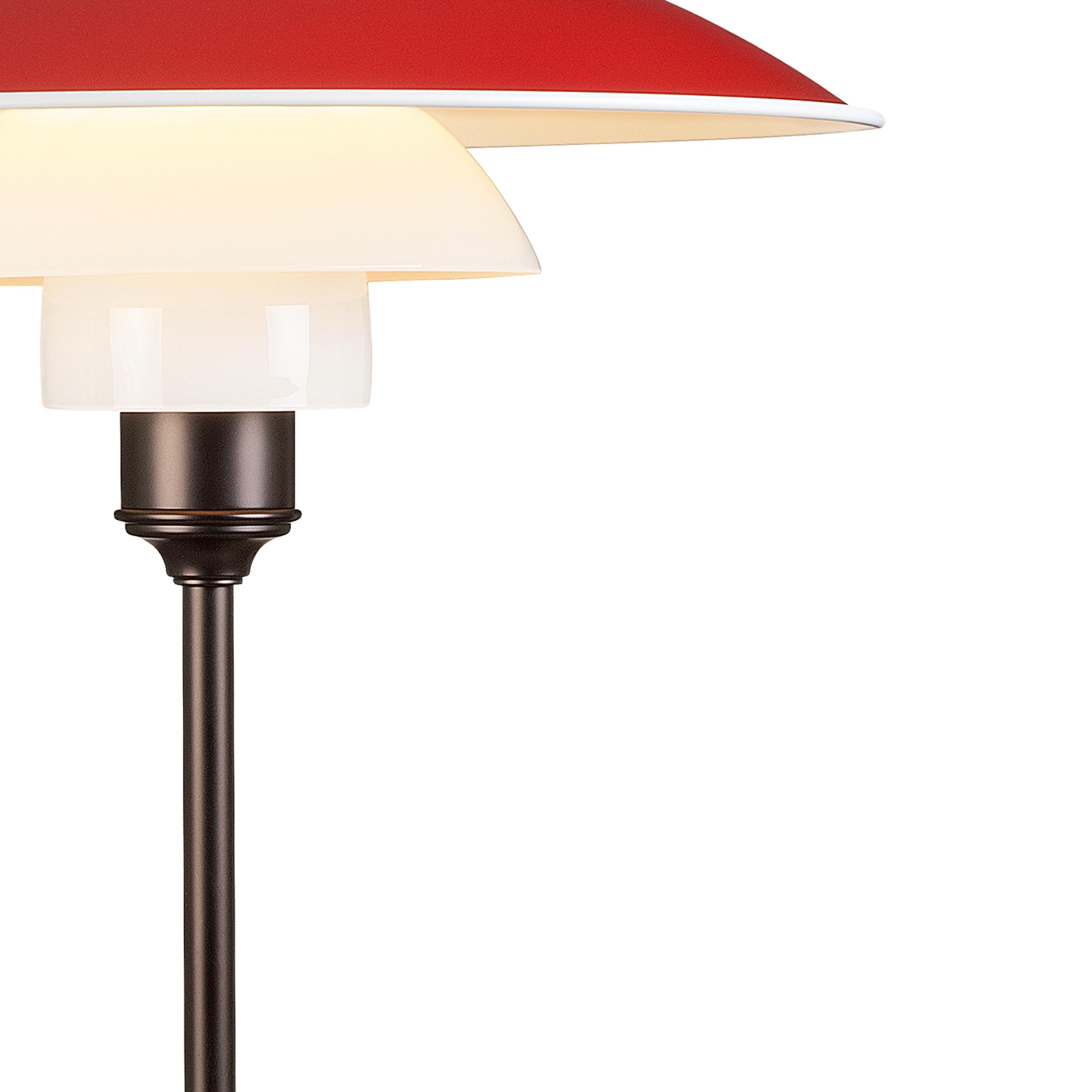 Im Angebot: Louis Poulsen PH 3½-2½ Color Tischlampe von Poul Henningsen, Red (red.jpg) 3