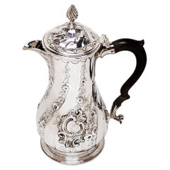 Antique George II Silver Coffee Jug / Georgian Coffee Pot London 1756