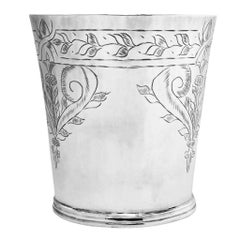 Antique Charles II Sterling Silver Beaker / 17th Century Cup London England 1662