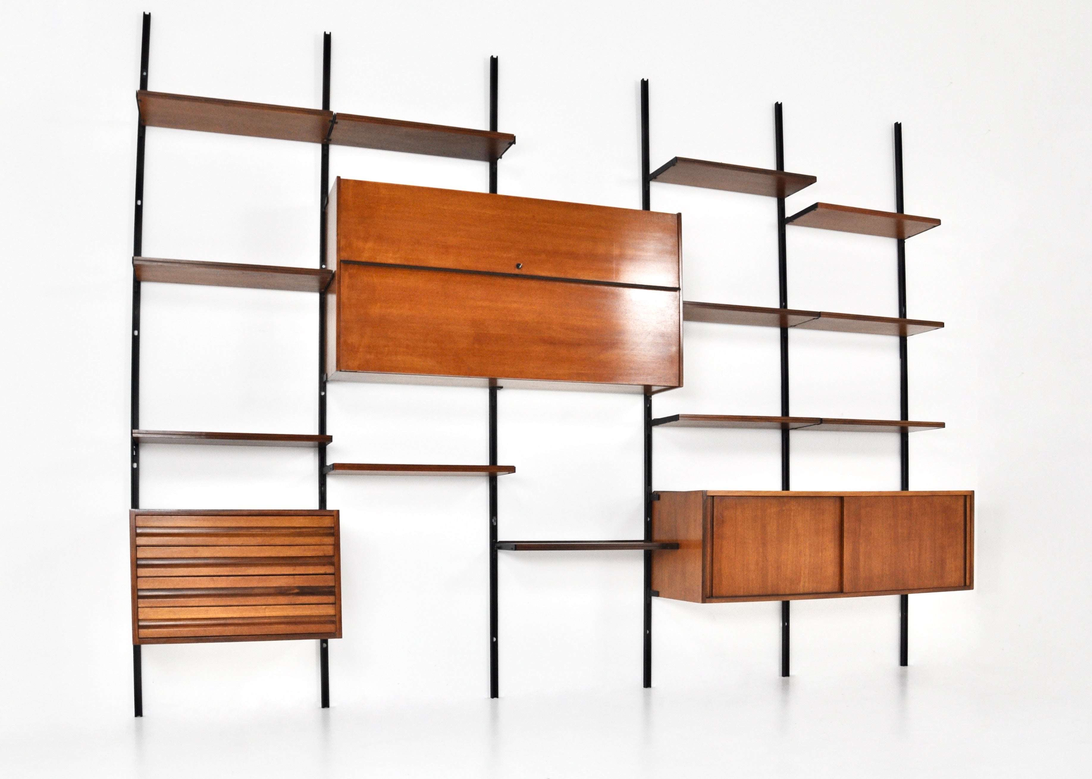 Mid-Century Modern Wall unit E22 by Osvaldo Borsani for Tecno, 1950s