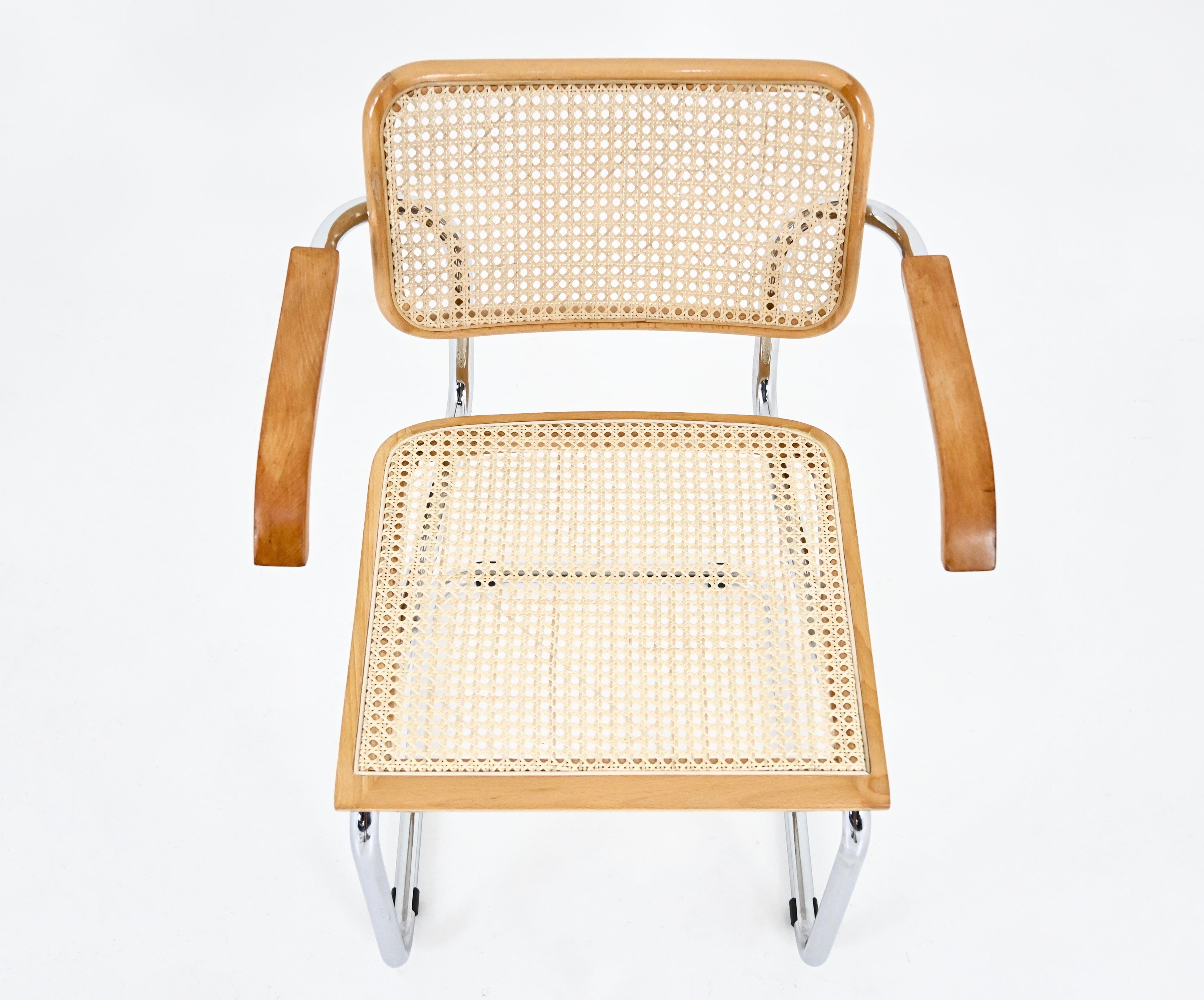 Sedie da pranzo stile B32 di Marcel Breuer, set di 4 pezzi in vendita 1