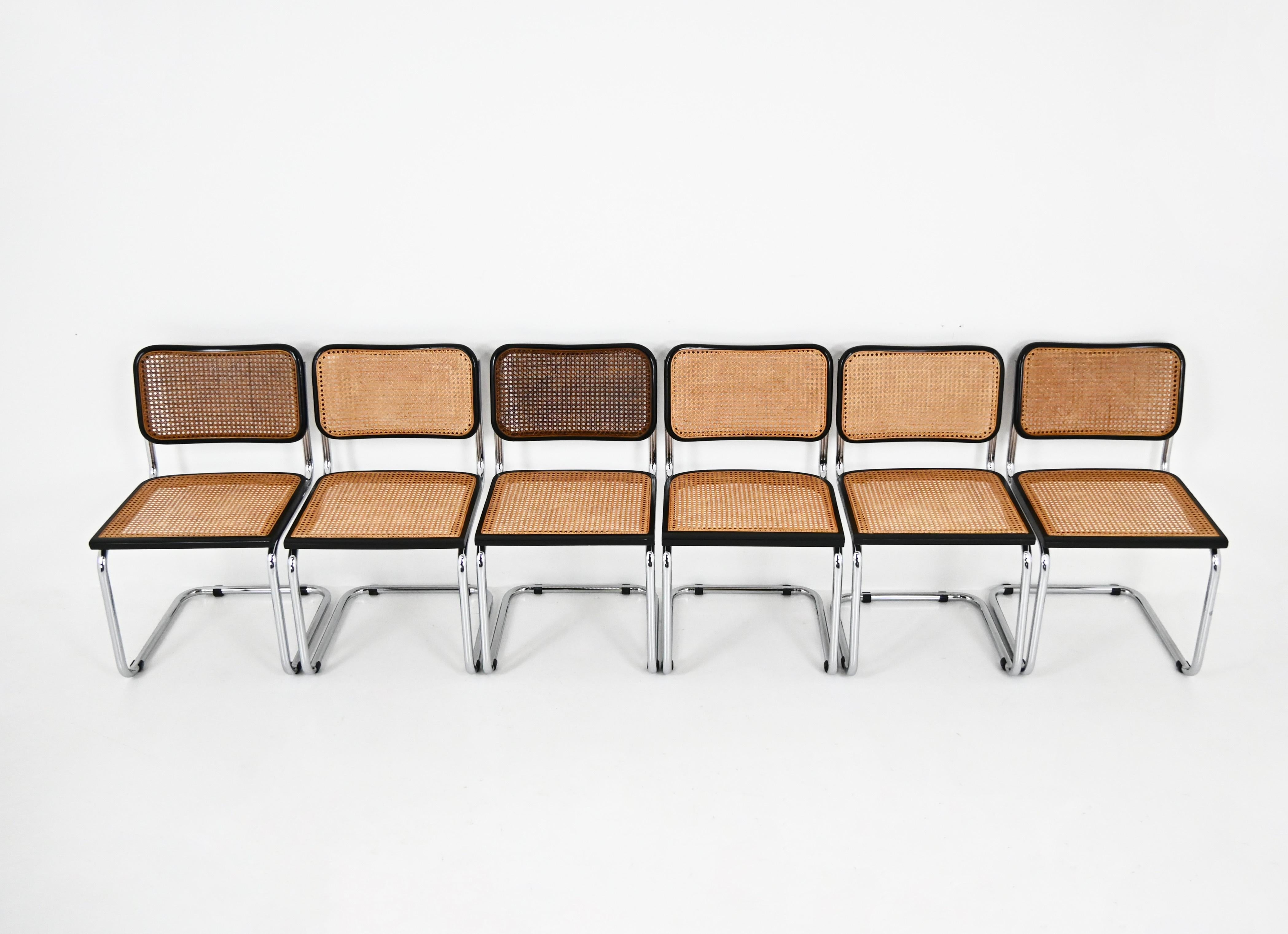 Sedie da pranzo stile B32 di Marcel Breuer, set di 6 pezzi in vendita 1