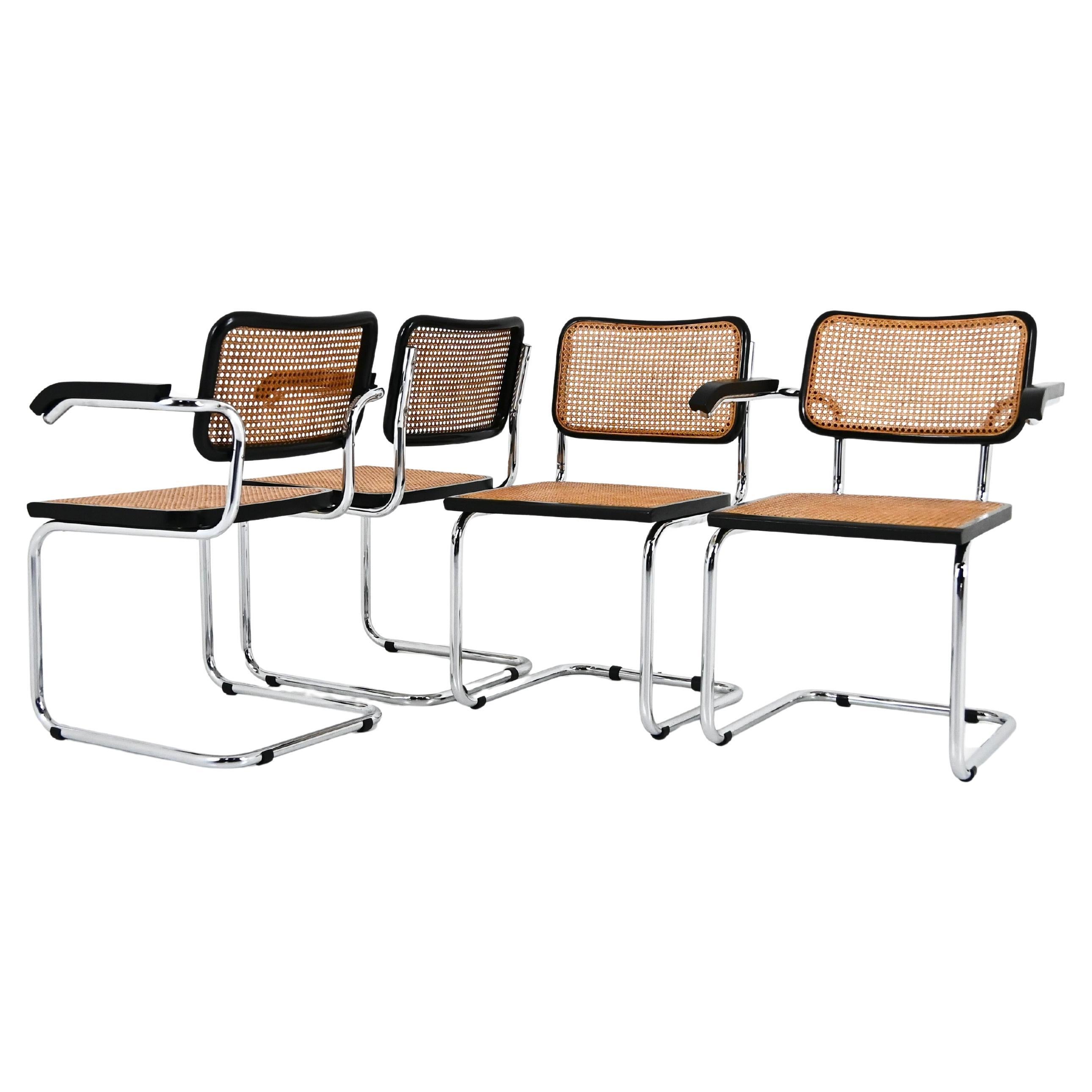 Esszimmerstühle im Stil B32 von Marcel Breuer, 4er-Set