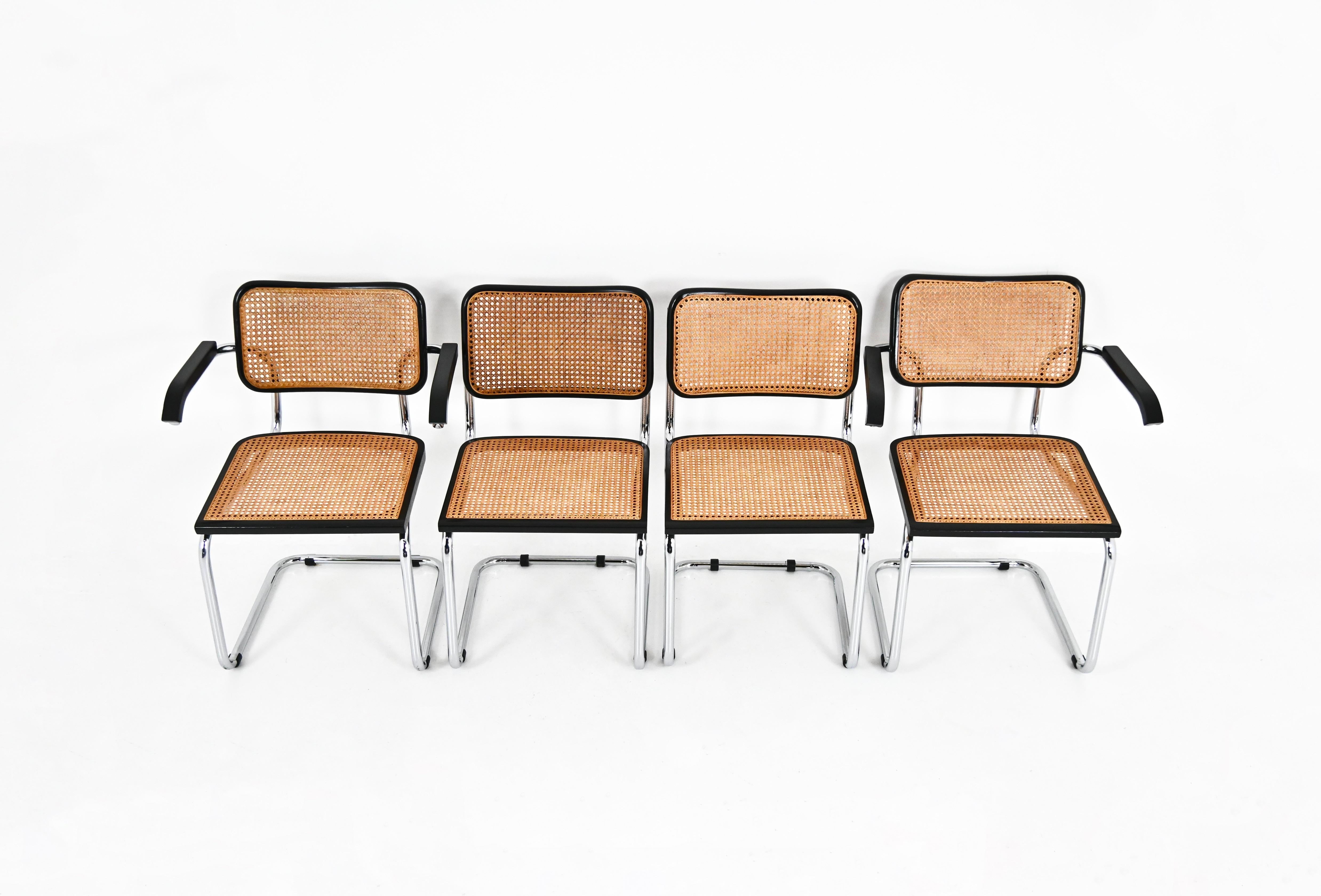 Esszimmerstühle im Stil B32 von Marcel Breuer, 4er-Set im Angebot 1