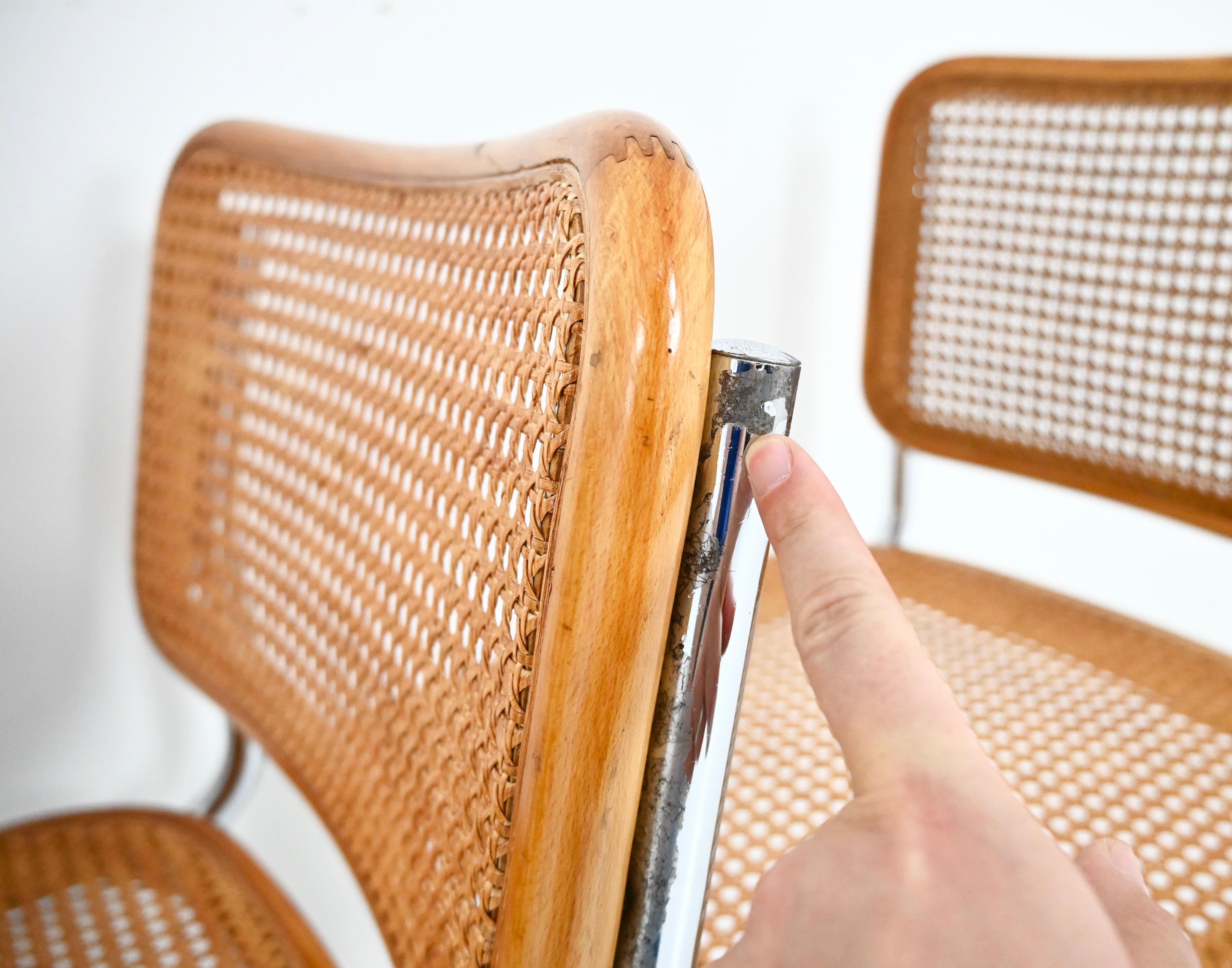 Dining Chairs Style B32 by Marcel Breuer, Set of 6 For Sale 3