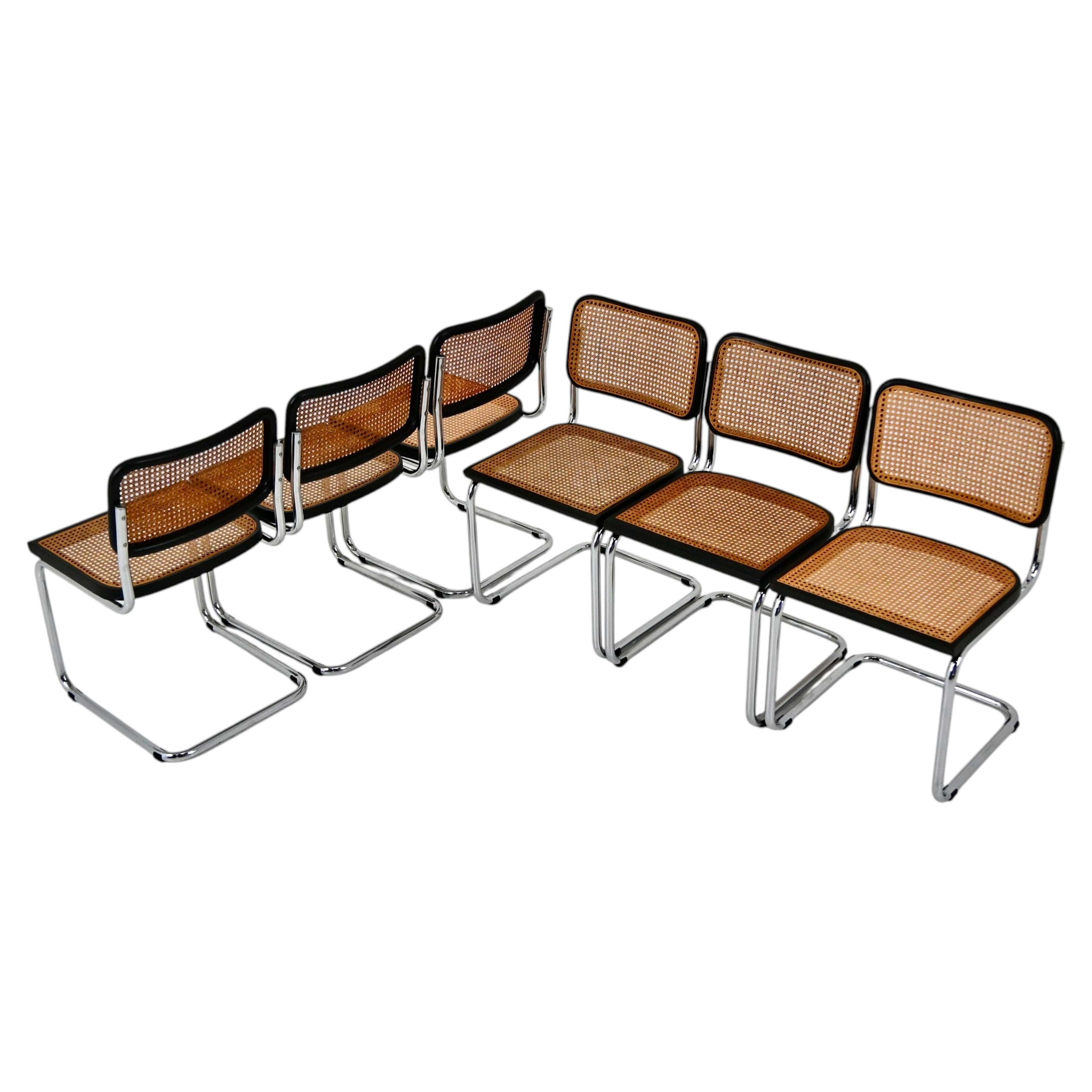 Dining Chairs Style B32 by Marcel Breuer, Set of 6