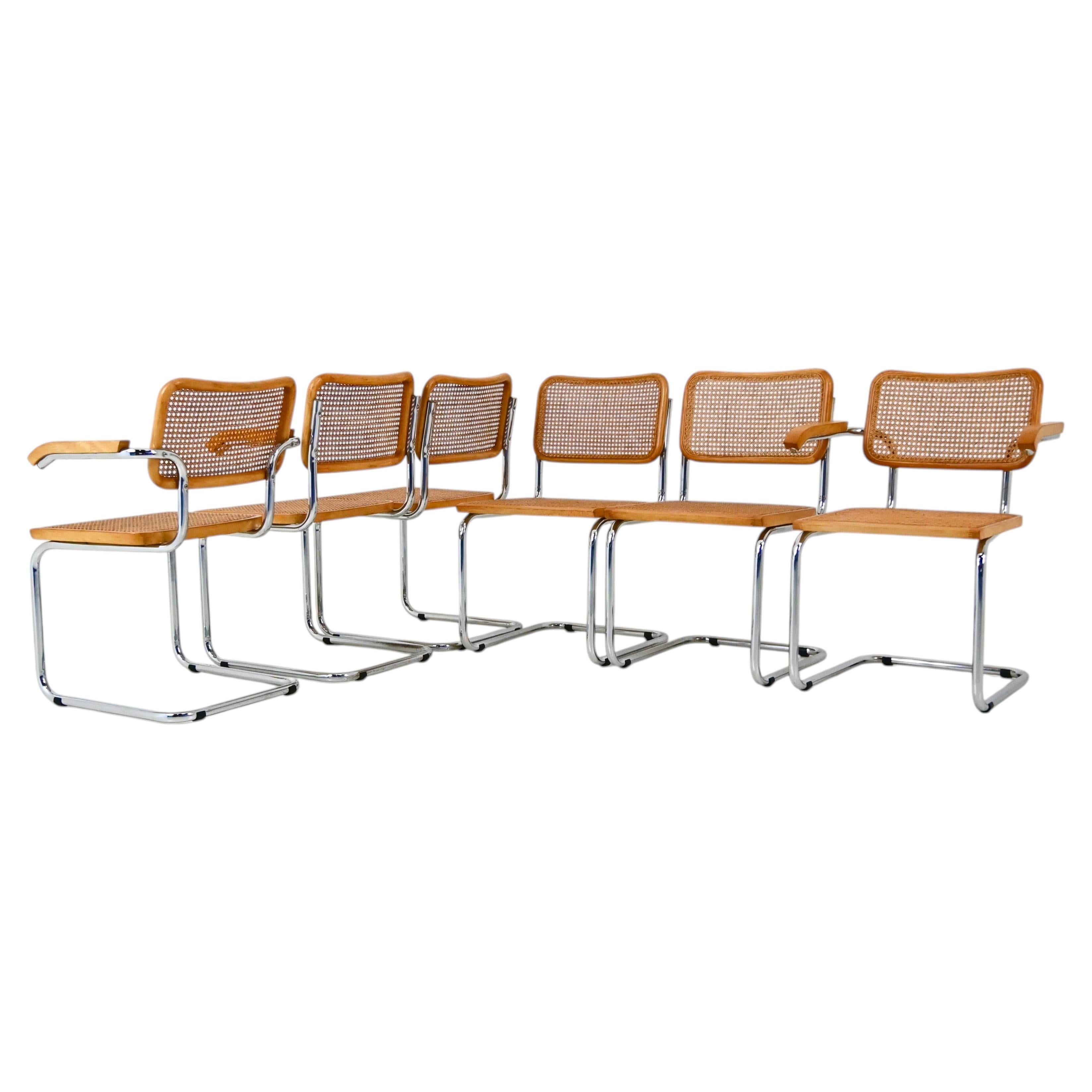 Dining Chairs Style B32 by Marcel Breuer Set of 6 For Sale