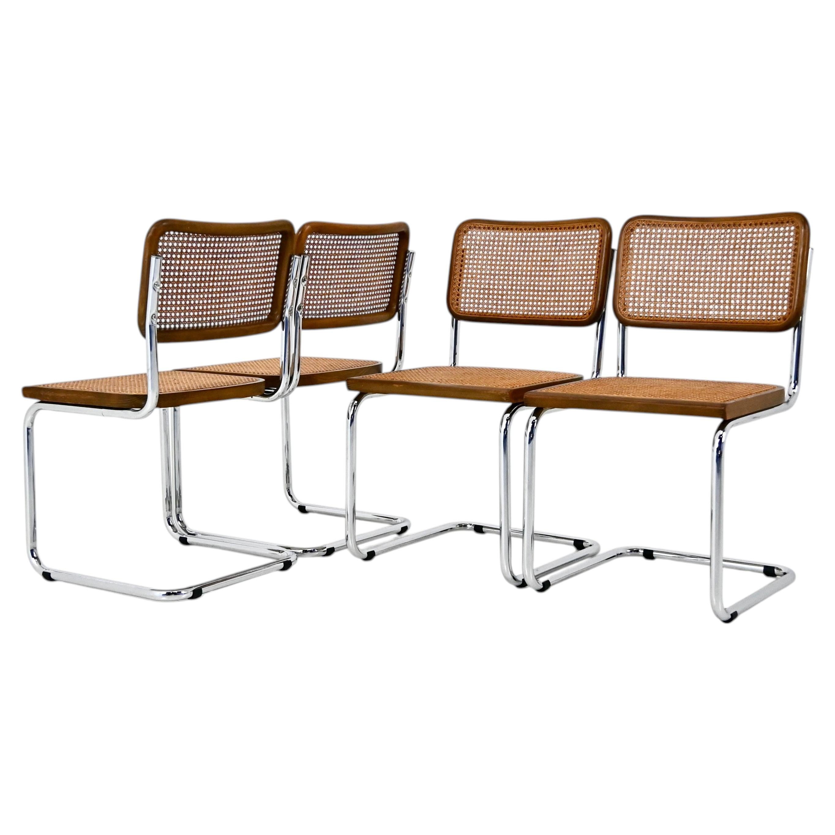 Dining Chairs Style B32 by Marcel Breuer Set of 4 For Sale