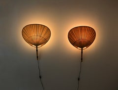 Pair of Wall Lamps "Uchiwa" by Ingo Maurer for M Design, 1970s