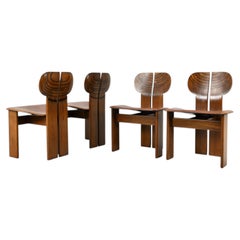 Sillas de comedor "África" de Afra & Tobia Scarpa para Maxalto, 1975, Juego de 4