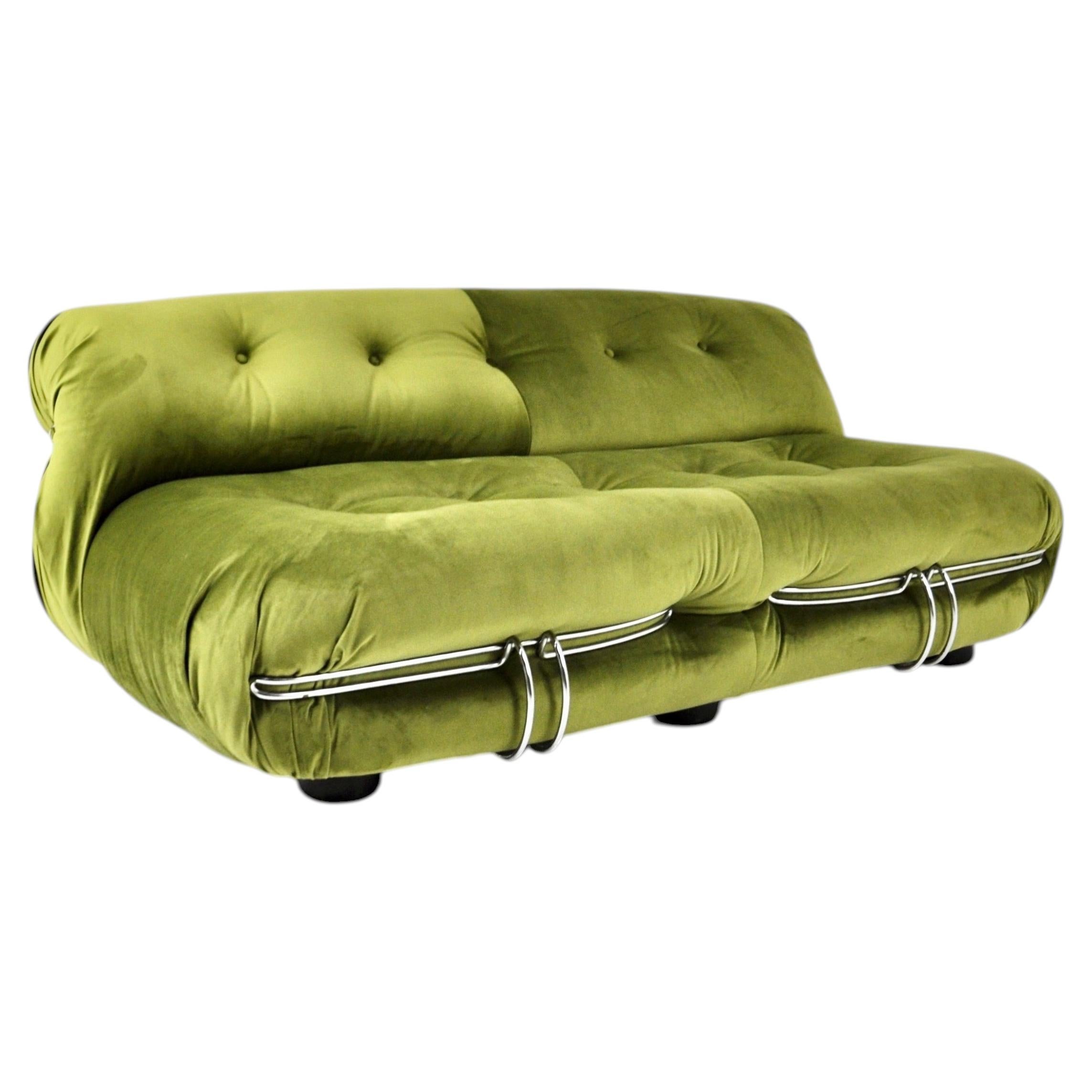 Soriana Sofa by Afra & Tobia Scarpa for Cassina, 1970s For Sale