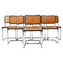 Chaises de salle à manger style B32 de Marcel Breuer, ensemble de 8 pièces