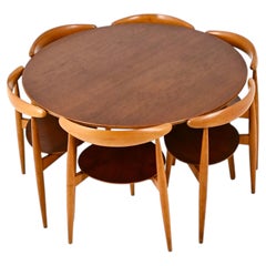 „Heart“-Esszimmergarnitur von Hans J. Wegner für Fritz Hansen, 1950er Jahre