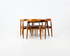 „Heart“-Esszimmergarnitur von Hans J. Wegner für Fritz Hansen, 1950er Jahre
