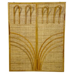 Italian Mid-Century Modern Rattan Coat Hanger, 1960s