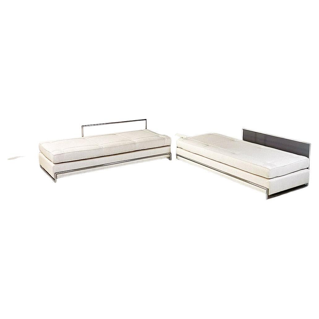 Italian steel and cotton sofas or daybeds by Eileen Gray for Alivar, 1990s