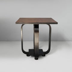 Italian Art Deco coffe table in wood and black wood, 1930s