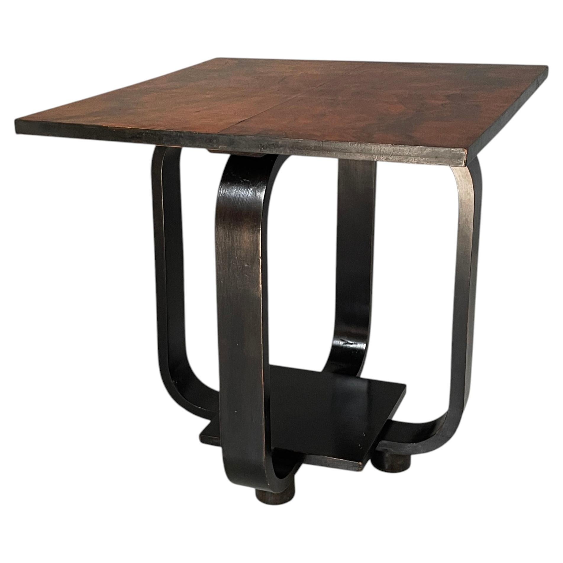 Table basse italienne Art déco en bois et Wood Wood, années 1930 en vente