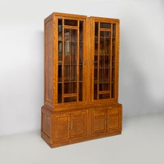 Aparador italiano de estilo Art Nouveau, de madera y cristal, década de 1920