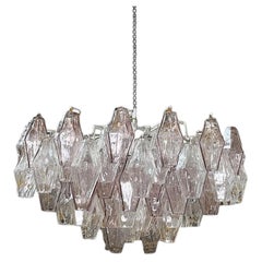 Lampadario italiano in stile mid-century modern “Poliedri” di Carlo Scarpa per Venini, anni ’60