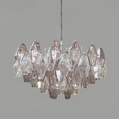 Italian mid-century modern chandelier Poliedri Carlo Scarpa for Venini, 1960s