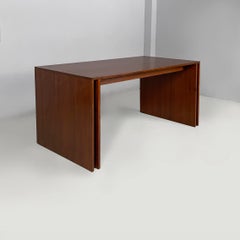 Mesa de comedor italiana moderna, extensible y de madera, de Poggi, de los años 70