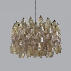 Italian mid-century modern chandelier Poliedri Carlo Scarpa for Venini, 1960s