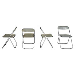Italian modern Plia chairs by Giancarlo Piretti for Anonima Castelli, 1970s
