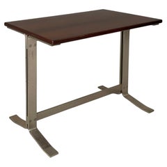 Italian modern wood and steel desk by Formanova, 1970s