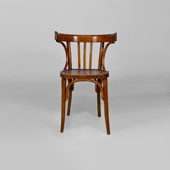 Italian mid-century modern chairs with armrests in wood, 1940s