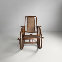 Italian art nouveau rocking chair 267 by Società Anonima Antonio Volpe, 1920s