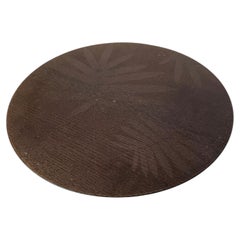 Italian modern rotating plate in wood, 1990s